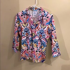 J. McLaughlin ruffle v-neck